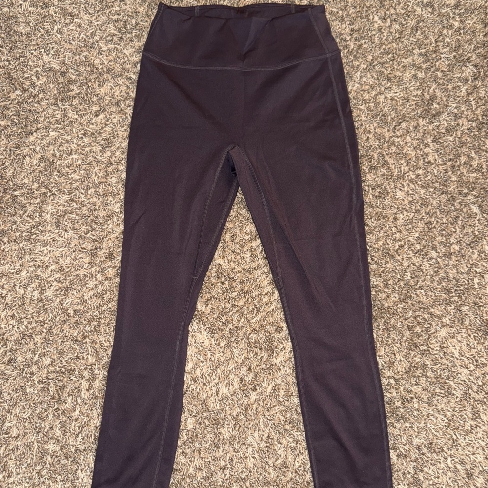 Woman’s Fabletics Leggings in Dark Grey/Purple